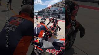 Brad Binder Jumps off KTM RC16 [upl. by Carlita]