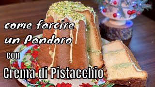 Pandoro al Pistacchio COME FARCIRE UN PANDORO CON LA CREMA DI PISTACCHIO Prima del Caffè [upl. by Enelyk300]