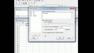 Stacking Data in Minitab [upl. by Carling]