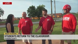 Laurens School Districts head back to school on modified schedule [upl. by Ylus]