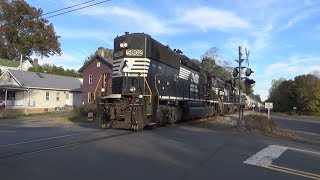 Norfolk Southern Local at Three Bridges 102817 [upl. by Ardenia]