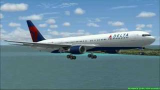 Delta Air Lines 767 landing in Hawaii HNL [upl. by Yerdna]