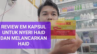 REVIEW EM KAPSUL MELANCARKAN HAID DAN UNTUK MEREDAKAN NYERI HAID [upl. by Tonkin]