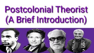 Postcolonial Theorists  A Brief Introduction [upl. by Noslen]