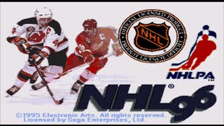 Playing NHL 96 Sega Genesis  Mega Drive [upl. by Nahtannoj]