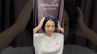 Heatless curls with socks Tutorial  Kiran Pal  shorts heatlesscurls [upl. by Twitt]