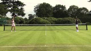 Djokovic vs Sharapova Sharpshooting [upl. by Eidda595]