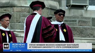 Stevie Wonder receives honorary doctorate at Fordham commencement [upl. by Cohin]