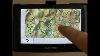 Nuvi 52 Snowmobile Trail Map Demo [upl. by Adlesirk]