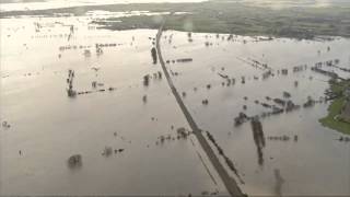 UK floods Somerset flood zone  video [upl. by Saimon]