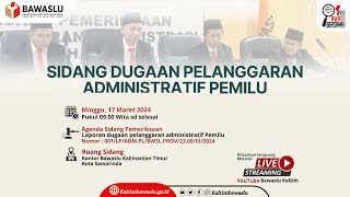 Sidang Pemeriksaan Nomor Register 001LPADMPLBWSLPROV2300III2024 3 [upl. by Roxine]