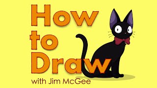 How to Draw Jiji Kikis Delivery Service ジジ猫 Part of the Studio Ghibli character series [upl. by Lanor]