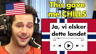 American Reacts to quotJa vi elsker dette landetquot  Norways National Anthem [upl. by Seravat]