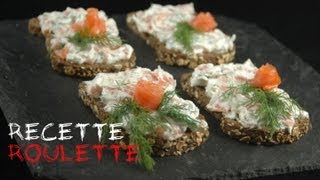 Recette  tartines saumon ricotta [upl. by Gomer]