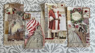 merrymonday stackyourstash Wrap around tuck journal cards for Christmas craftandchat [upl. by Dnalevelc]