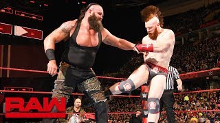 Braun Strowman vs Sheamus Raw March 26 2018 [upl. by Zsolway]