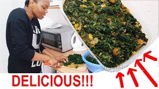 Cook with me Delicious Vegetable Soup with Alternative Ugu and Water leaves  Flo Chinyere [upl. by Akirahs286]