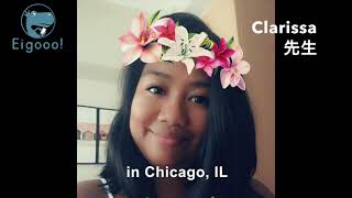 Eigoooteacher Clarissa self introduction [upl. by Annohs]