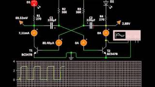 Multivibrador Astable con transistores [upl. by Bergeron481]