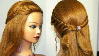 Easy prom hairstyle for long hair tutorial [upl. by Halfdan]