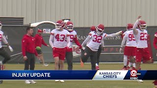 Chiefs Kadarius Toney Jerick McKinnon miss practice for second straight day [upl. by Olnek957]