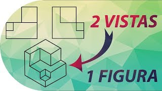 Cómo hacer una PERSPECTIVA ISOMÉTRICA con solo DOS VISTAS  Tutorial Perspectivas [upl. by Naeroled289]