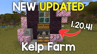 NEW UPDATED Kelp Farm in Minecraft Bedrock 12041  XP Bone Meal Fuel [upl. by Auahsoj]