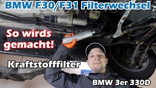 KraftstofffilterWechsel BMW F30 F31  330d 320d Filterwechsel BMW 3er [upl. by Samy980]