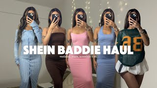 ROUPAS DO MÊS DA SHEIN 🤍  shein baddie HAUL • 2024 • vestidos jeans  acessórios etc [upl. by Annauqahs]