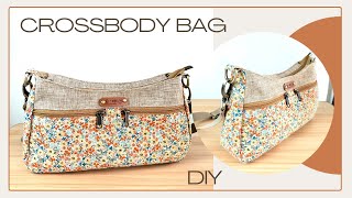 How To Sew a Crossbody Bag With Zipper  DIY Crossbody Bag Easy [upl. by Reizarf]