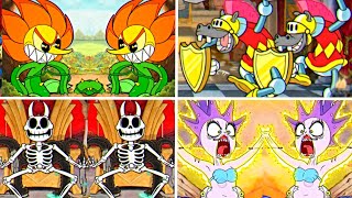 Cuphead  DLC  All Bosses Cloned Coop Fight [upl. by Romito]