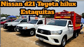 Solo las mejores nissan d21 np300 y toyotas hilux con redilas estaquitas en el tianguis de autos [upl. by Gustie]