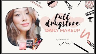 Full drugstore daily makeup  ThaoNhiLe [upl. by Ennayhc302]