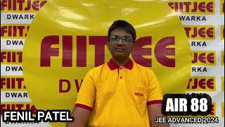 Success Story of Fenil Patel AIR88 in JEE Advanced  2024 [upl. by Janenna]