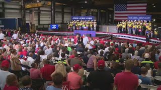 Donald Trump in Michigan for campaign speech [upl. by Halehs]