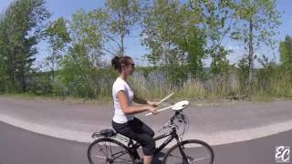 Emmanuelle Caplette Drum On A Bike [upl. by Bullock]