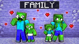 Having a ZOMBIE FAMILY in Minecraft [upl. by Massey824]