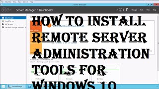 How to Install RSAT on Windows 10 Computer [upl. by Brnaba988]