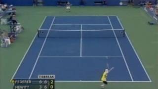 USO 05 SF Federer vs Hewitt Highlights Pt2 [upl. by Ttevy]