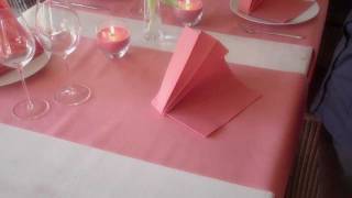 Napkin folding from Duni  Open Fan [upl. by Gustafson]