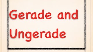 Gerade and Ungerade  Words with german origin in chemistry l Chemistry Tutor [upl. by Tibold]