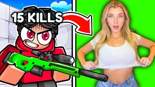 1 KILL  REMOVE 1 CLOTHING in Roblox Rivals [upl. by Burnight804]