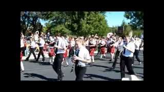 2014 Marching Bands in Round Up ParadePendleton Hermiston La Grande Helix [upl. by Parlin]