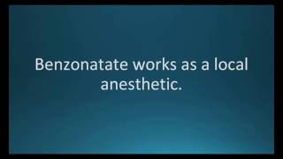 How to pronounce benzonatate Tessalon Memorizing Pharmacology Flashcard [upl. by Nanah708]