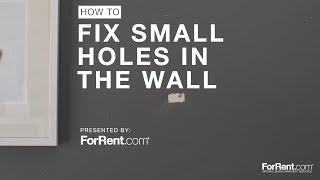 How To Fix Small Holes In The Wall [upl. by Thatcher]