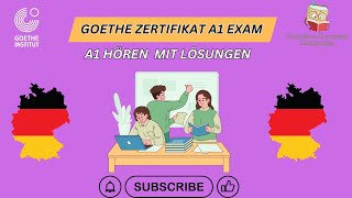 Goethe Zertifikat A1🎧 Hören Modelltest Paper mit Lösungen  best practice video for listening [upl. by Elyl249]