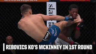 Esteban Ribovics HEADKICK KO on Terrance McKinney at UFCStLouis  ESPN MMA [upl. by Vail546]