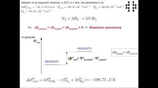 Esercizi di chimica  Termodinamica 1 Spontaneità di una reazione [upl. by Gerson184]