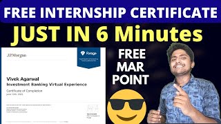 FREE Internship Certificate Online from JP Morgan Certificate in 6 minutes [upl. by Wardle475]