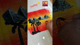 Easy Painting  Easy Watercolour Painting For Biggners trending art viralvideo shortvideo [upl. by Zetta]